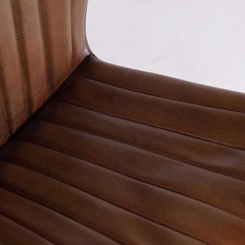 Chaise vintage en cuir véritable - District