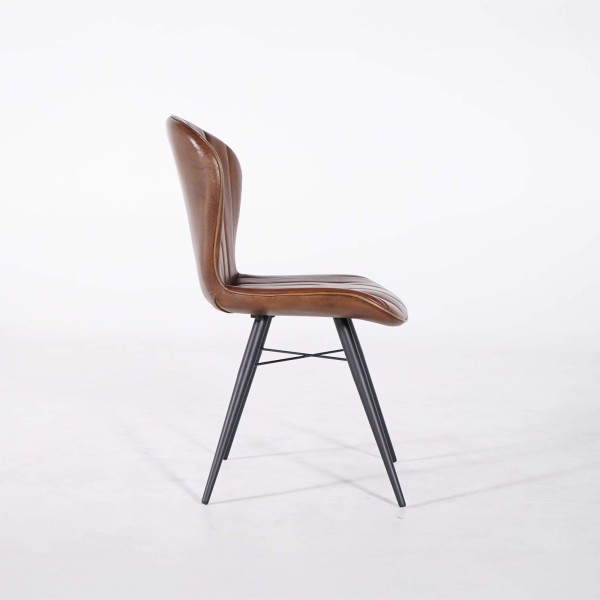 Chaise vintage en cuir véritable - District