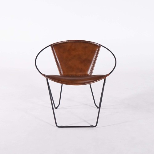 Chaise en cuir papillon - Paon