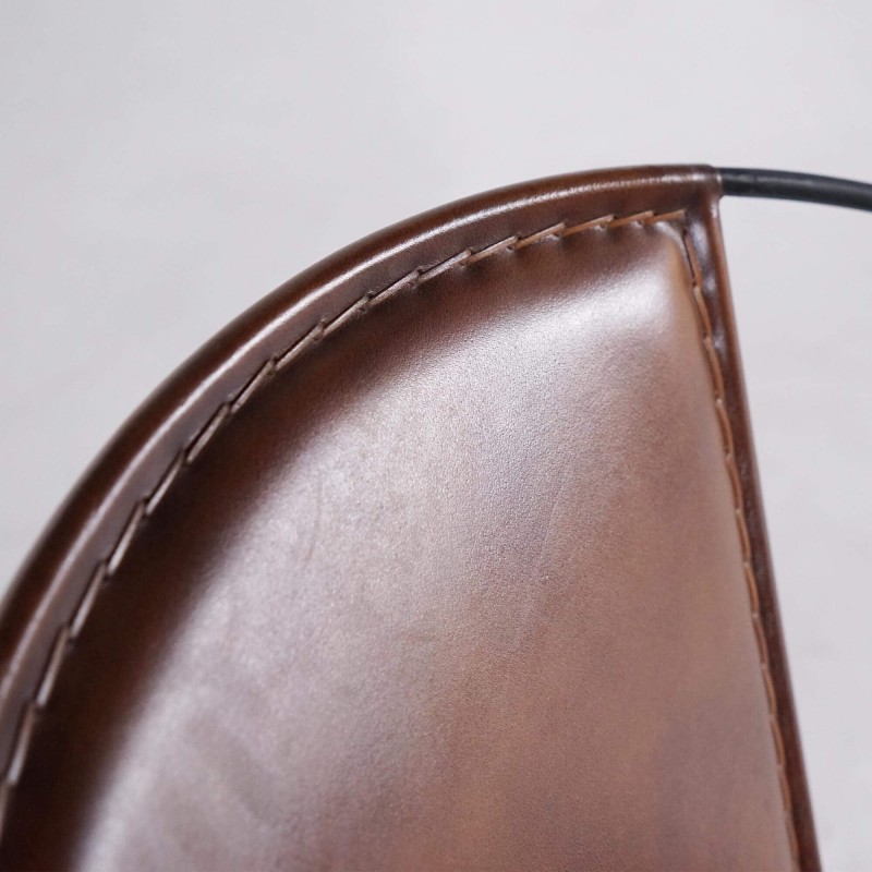 Chaise en cuir papillon - Paon