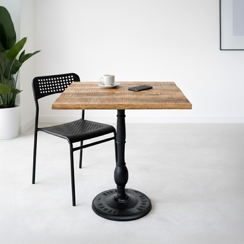 Table restaurant bistrot carrée 70 cm