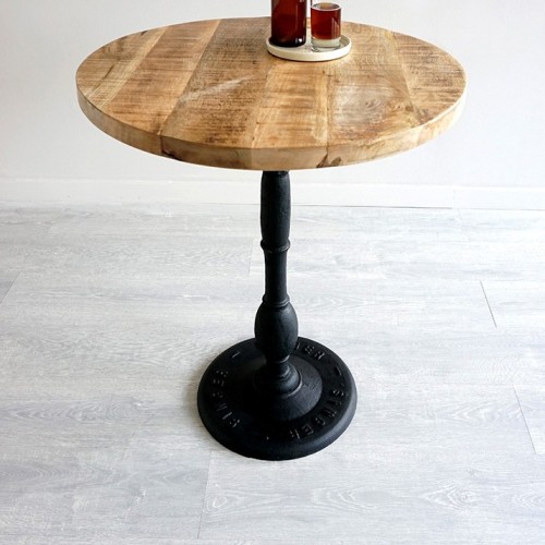 Table restaurant ronde industrielle bistrot 60 cm