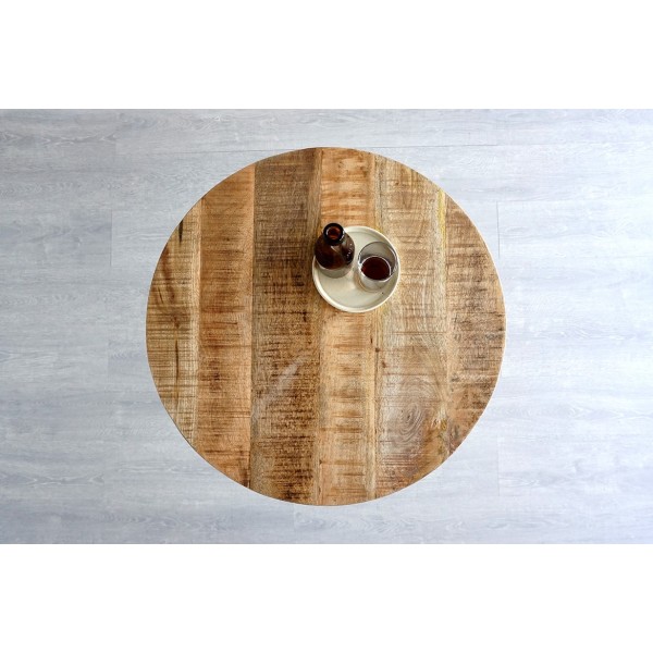Table restaurant ronde industrielle bistrot 60 cm