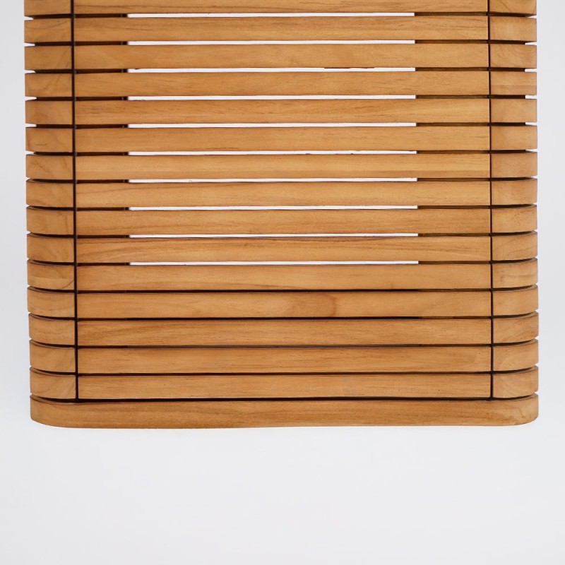 Meuble de salle de bain suspendu en teck - Lattis