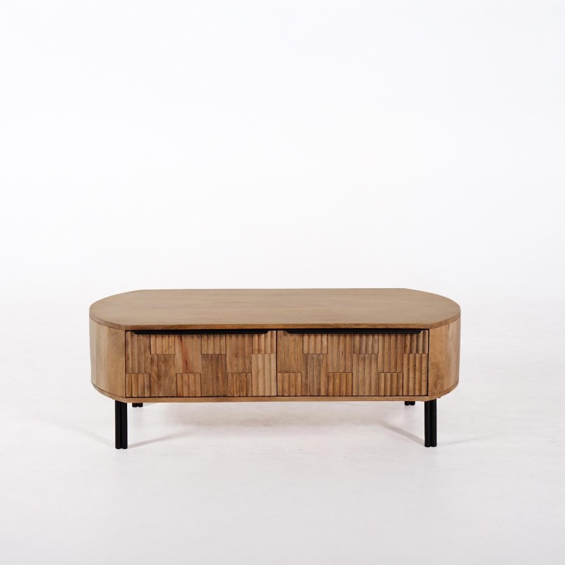 Table basse en bois de manguier massif - Uma
