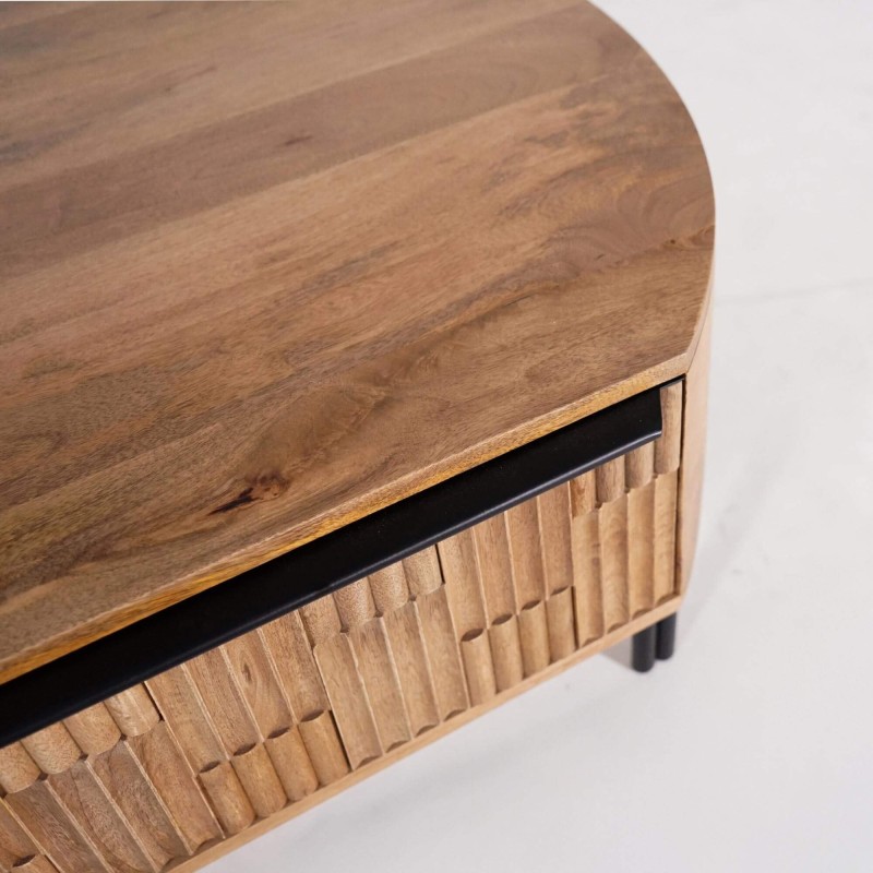 Table basse en bois de manguier massif - Uma