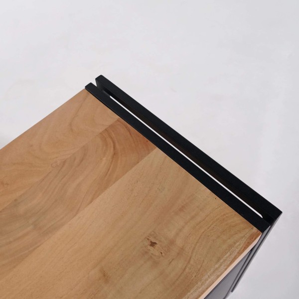 Meuble TV en bois et métal 220 cm - Liverpool