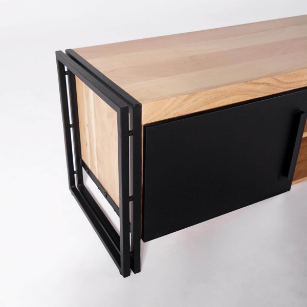 Meuble TV en bois et métal 220 cm - Liverpool