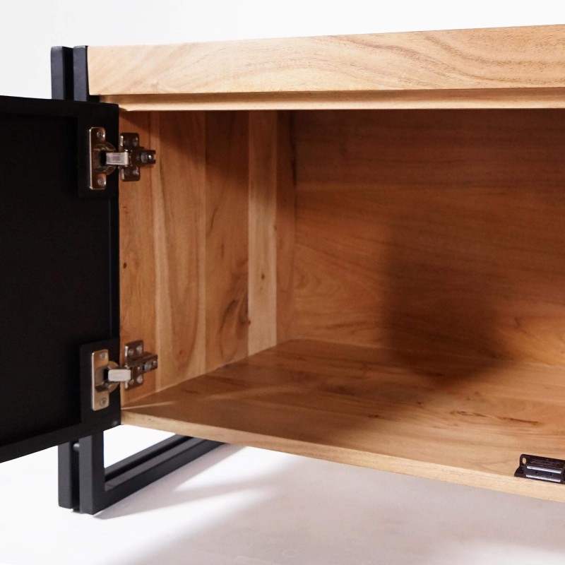 Meuble TV en bois et métal 220 cm - Liverpool