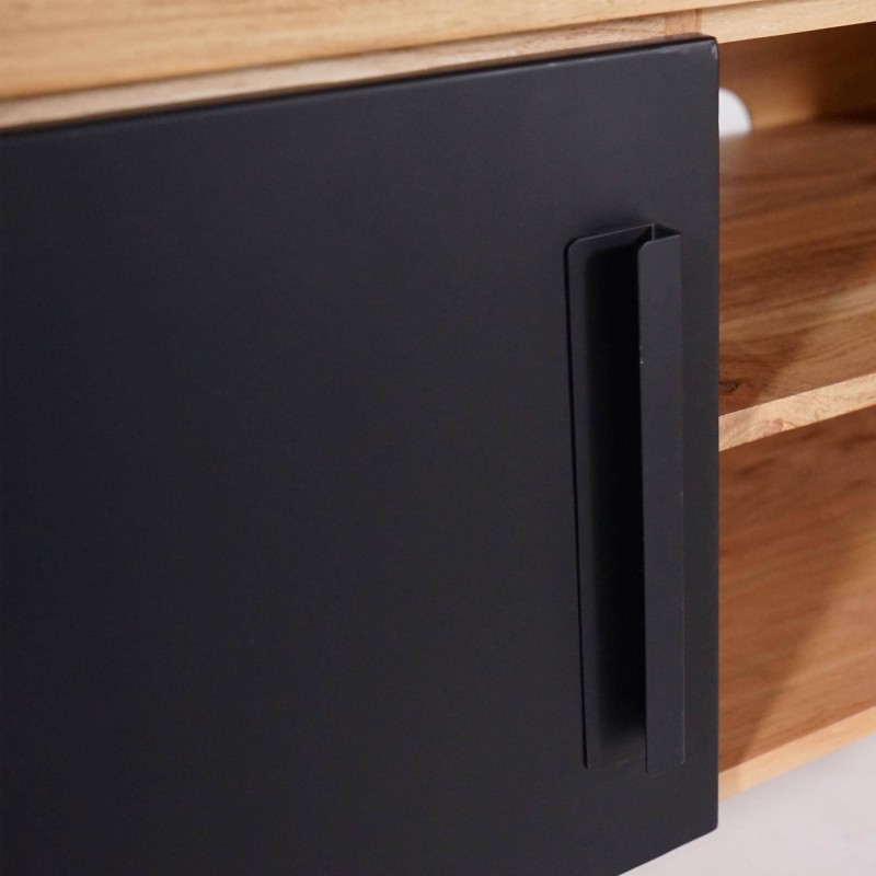 Meuble télé bois massif et métal - Liverpool