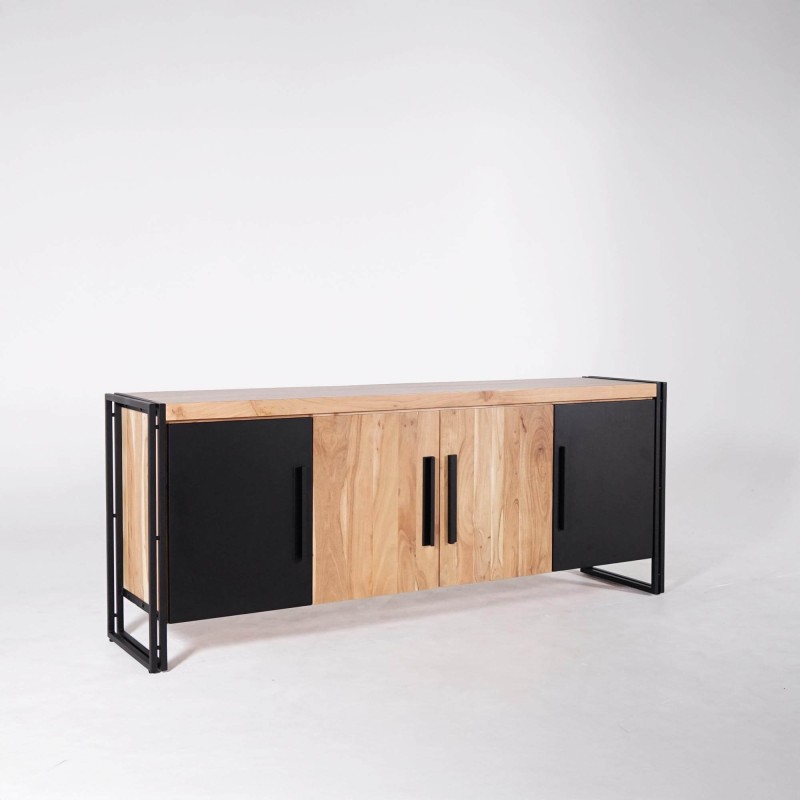 Bahut en bois massif style industriel - Liverpool