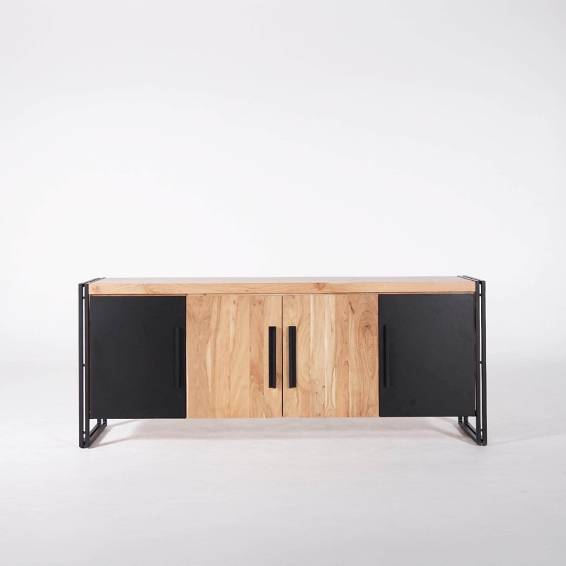 Bahut en bois massif style industriel - Liverpool