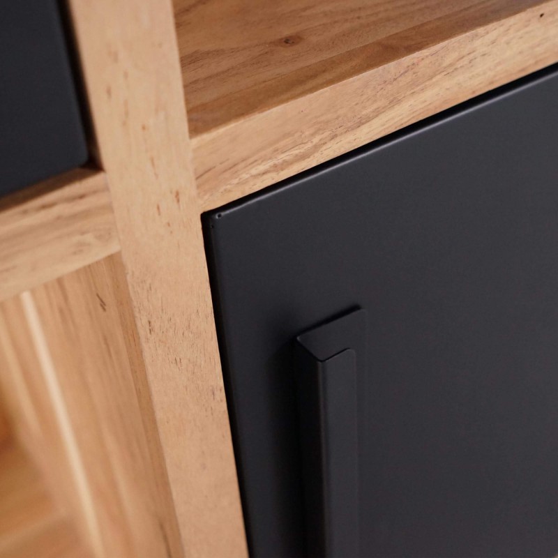 Bibliothèque bois massif et métal - Liverpool