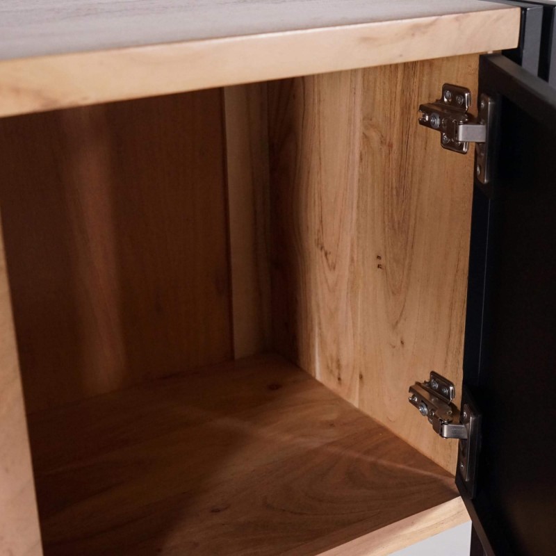 Bibliothèque bois massif et métal - Liverpool