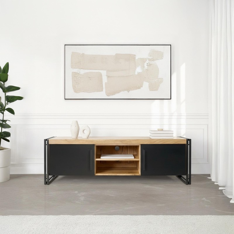 Meuble TV bois et métal - Liverpool