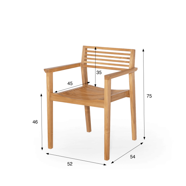 Chaise de jardin en bois de teck - Naito