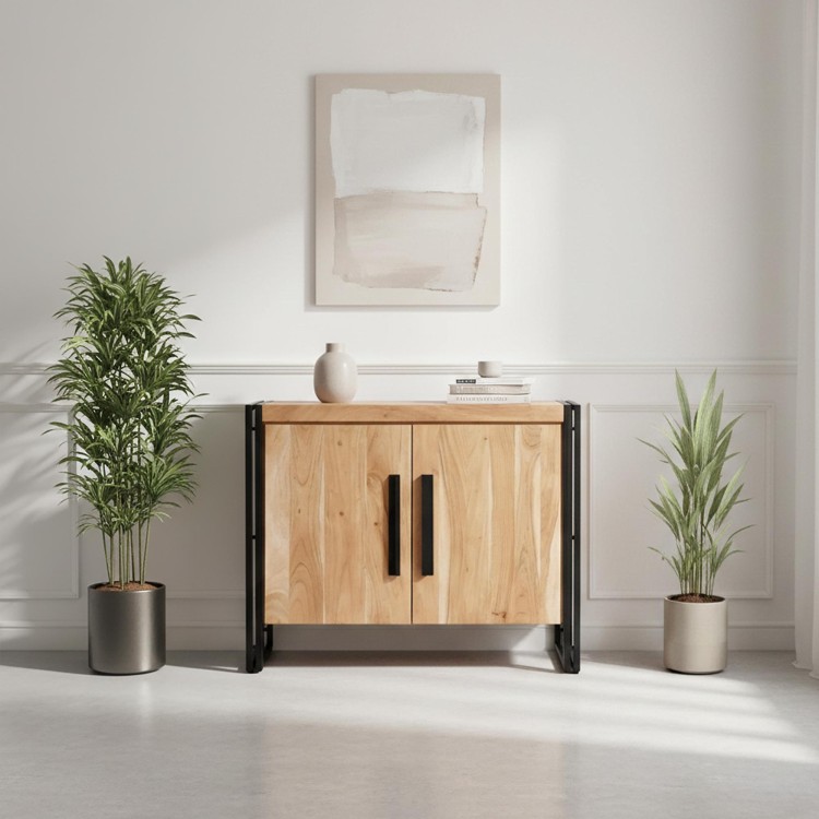 Buffet bois massif industriel 100 cm - Liverpool