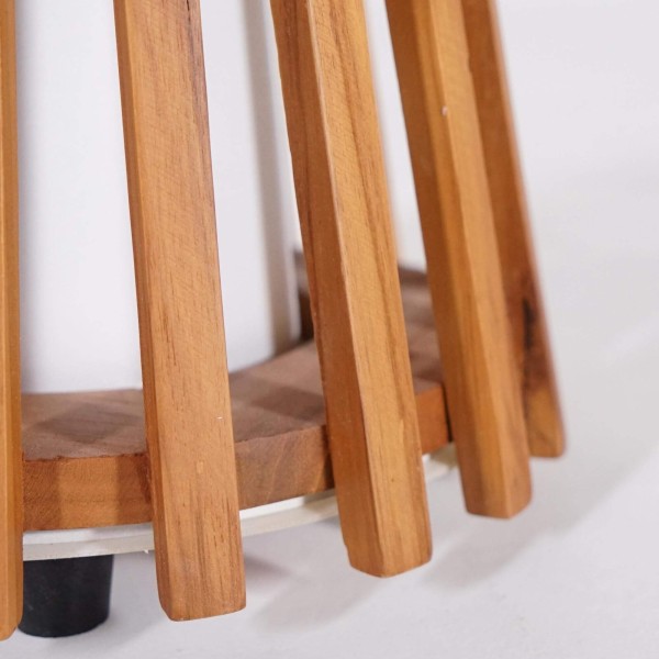 Lampe extérieur en bois de teck H100 cm - Liven