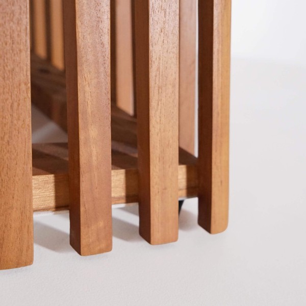 Lampe extérieur en bois de teck H50 cm - Nori