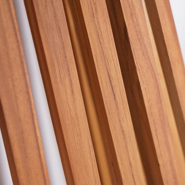 Lampe extérieur en bois de teck H40 cm - Nori