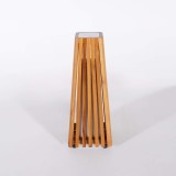 Lampe extérieur en bois de teck H50 cm - Taro