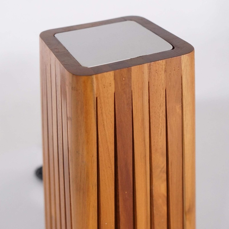 Lampe extérieur en bois de teck H50 cm - Taro
