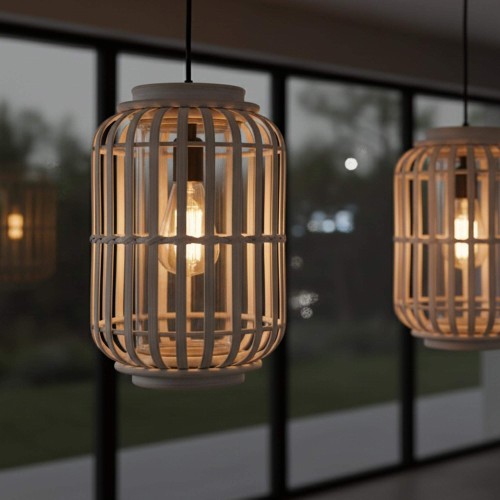 Lampe suspendue en rotin naturel - Tuka