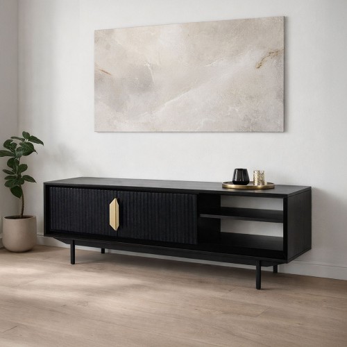 Meuble TV en bois naturel - Selena