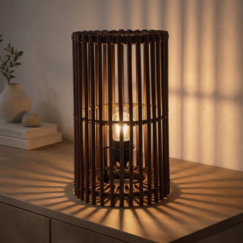 Lampe de table en rotin naturel - Rihu