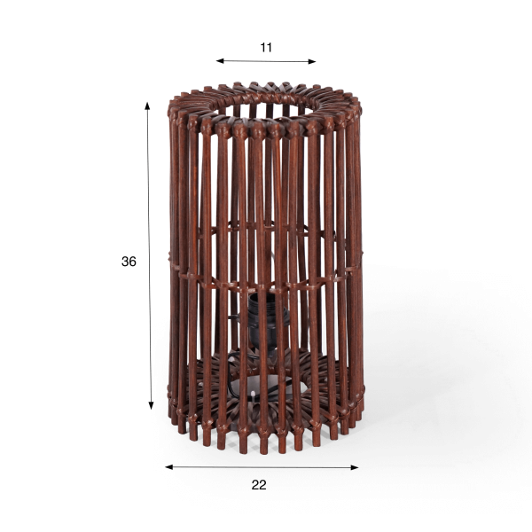 Lampe de table en rotin naturel - Rihu