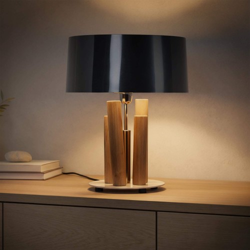 Lampe de chevet en bois design - Petrea