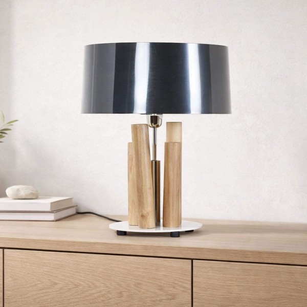 Lampe de chevet en bois design - Petrea
