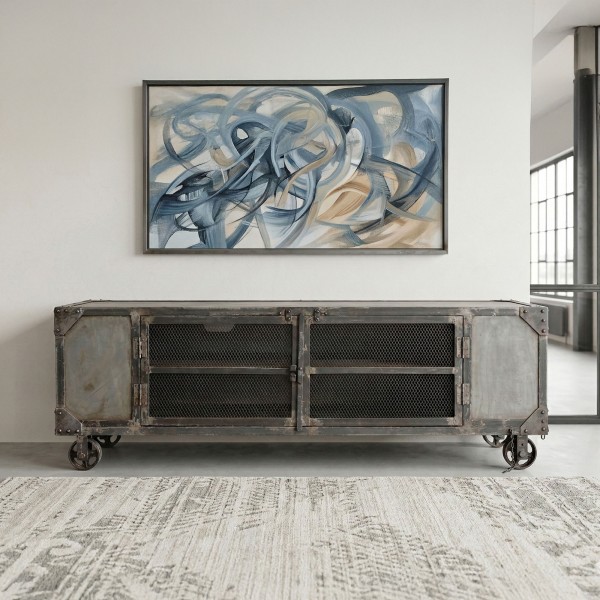 Meuble TV industriel naturel