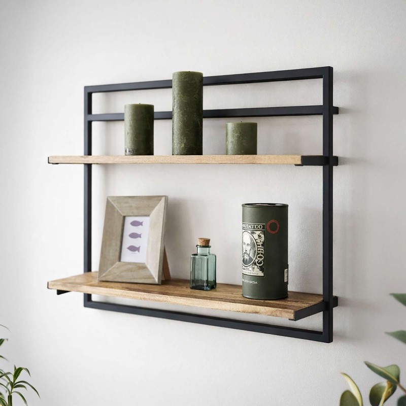 Etagère bois et métal 70 x 60 - Selfsh