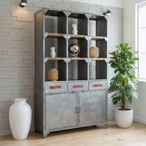 Vaisselier industriel finition naturelle