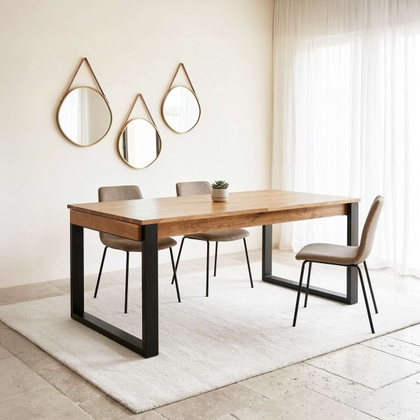 Table à manger extensible en bois d'acacia - Osaka