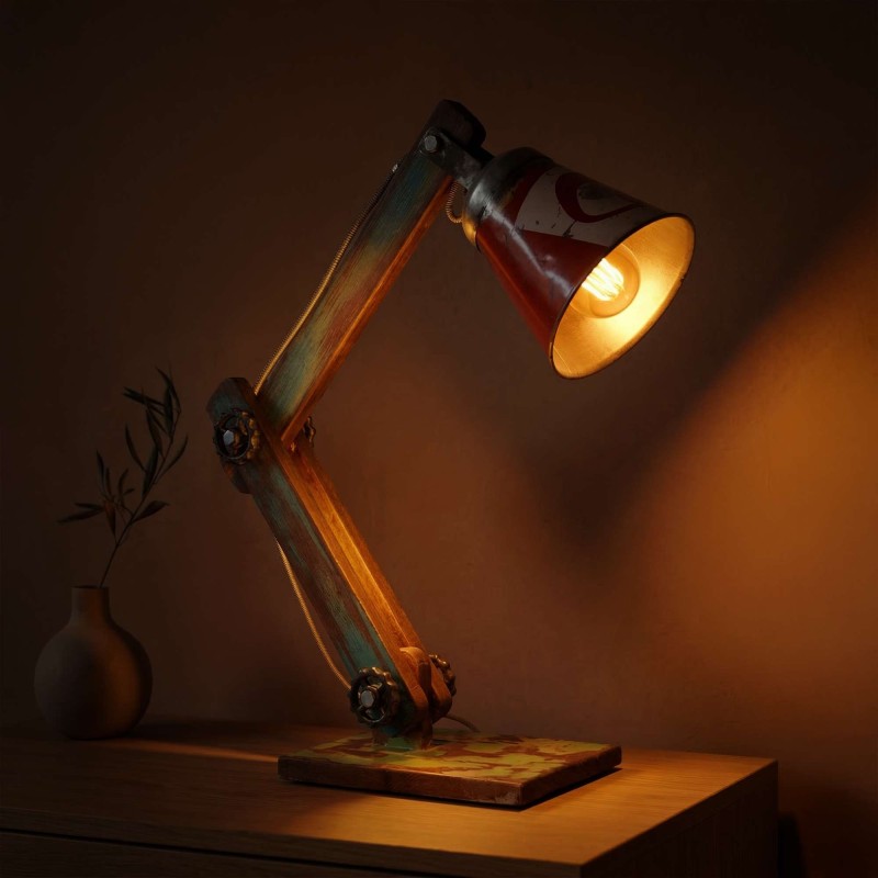 Lampe à poser industrielle recyclée