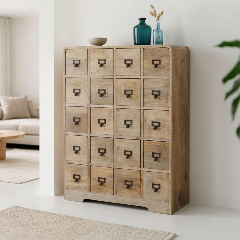 Meuble de rangement en bois massif à tiroirs