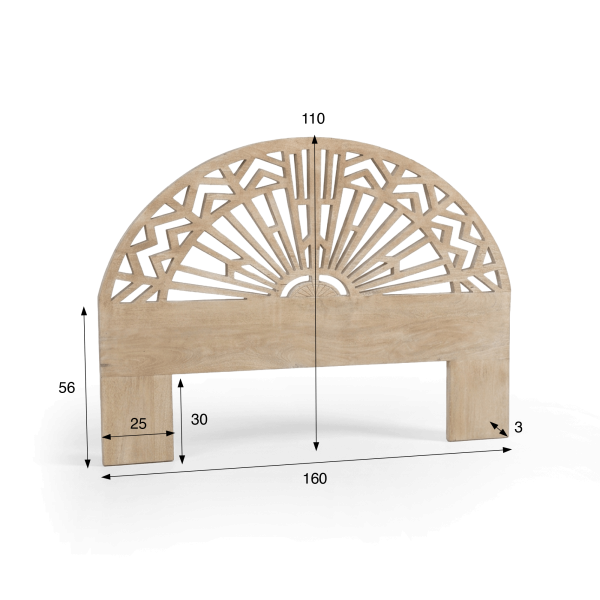 Tête de lit en bois massif 160 cm - Calista