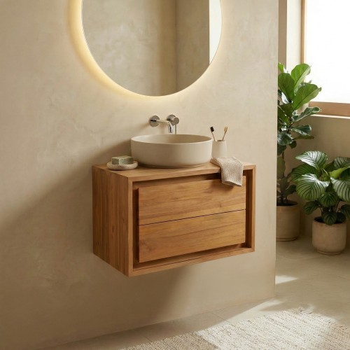 Meuble lave-mains suspendu...