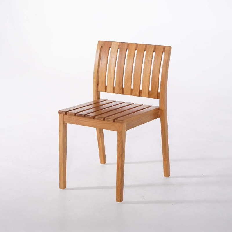 Ensemble table et chaises de jardin en bois de teck 6 personnes