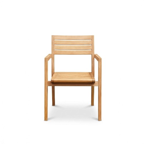 Chaise de jardin avec accoudoirs en bois de teck - Nobu