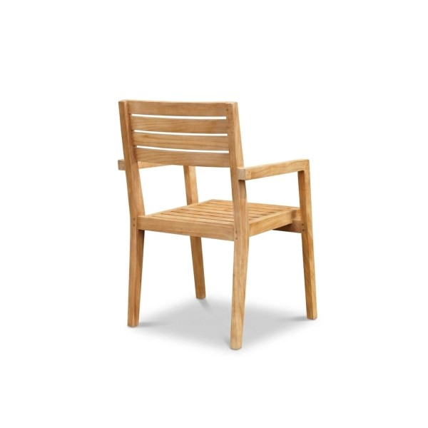 Chaise de jardin avec accoudoirs en bois de teck - Nobu