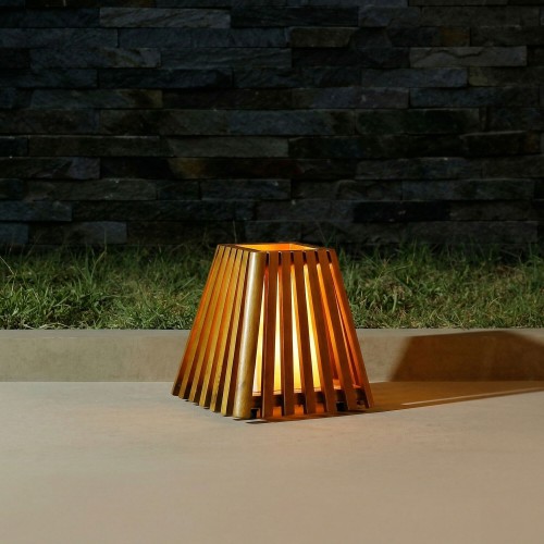 Lampe sur pied en bois de teck H30 cm - Nori