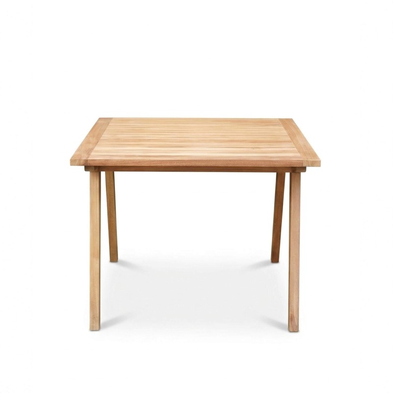 Table de jardin carrée en bois de teck 4 personnes - Roku