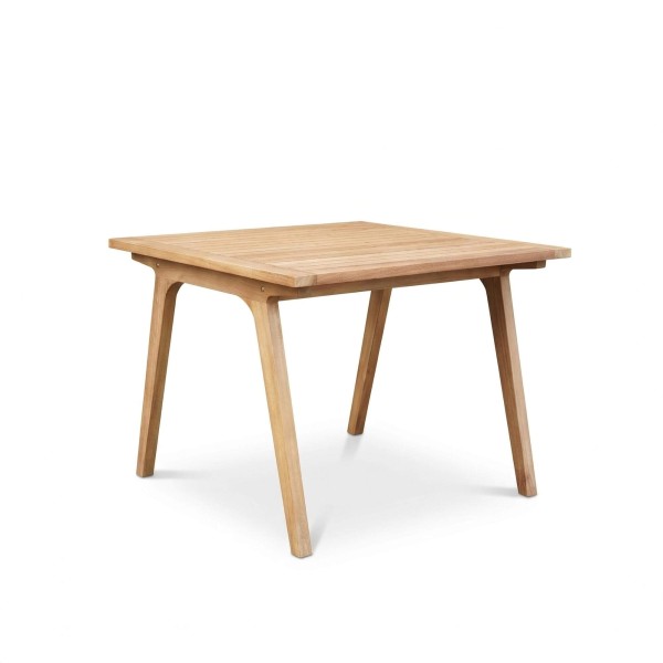 Table de jardin carrée en bois de teck 4 personnes - Roku