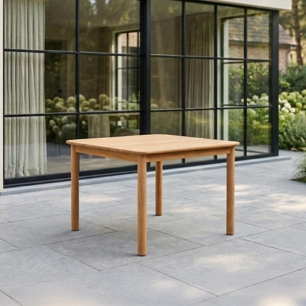 Table de jardin carrée en bois de teck 4 personnes - Sento
