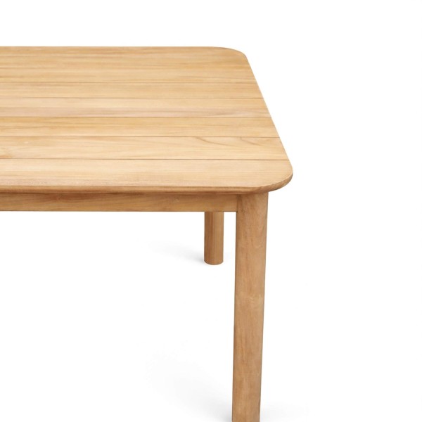 Table de jardin carrée en bois de teck 4 personnes - Sento