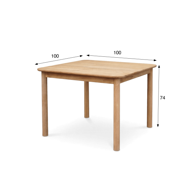 Table de jardin carrée en bois de teck 4 personnes - Sento