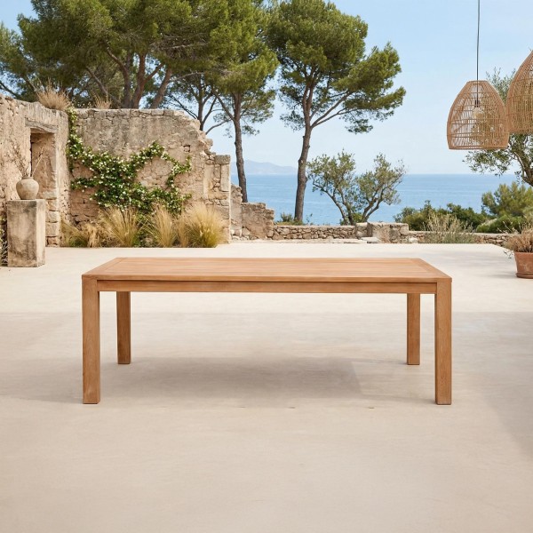 Table de jardin pour extérieur en bois de teck - Sano